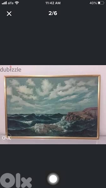 beautiful oil painting dated 1977