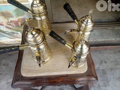 طقم مصب قهوة منقش 4 قياسات
