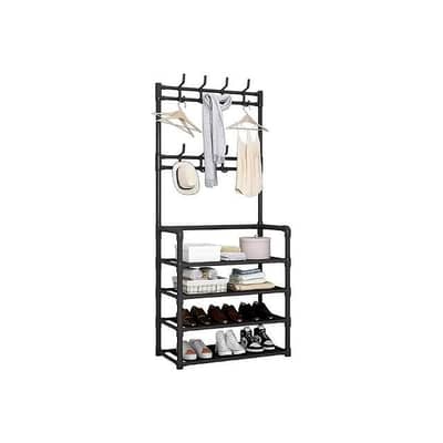 Shoe Rack Organizer, 4 Tiers, Black