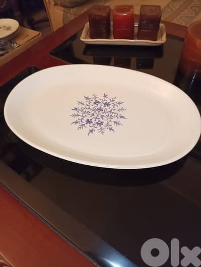 Vintage 1960 Sovirel Pyrex oval plate