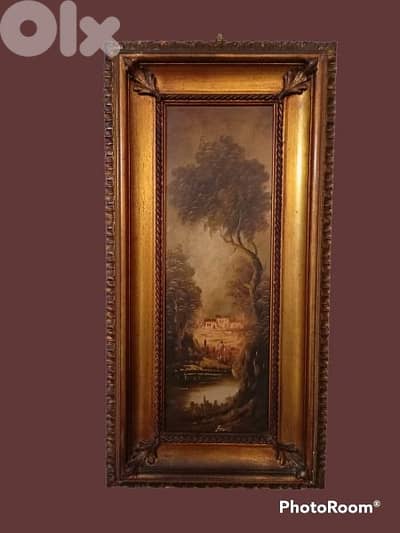 Late 19th. century Italian oil painting on red copper by Belli