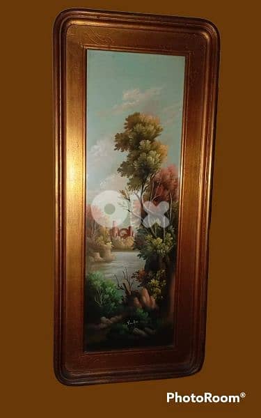 Late 19th. century Italian oil painting on red copper