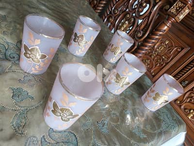 Old Glass Cups ( 6 ) اكواب زجاج عريقة قديمة عدد