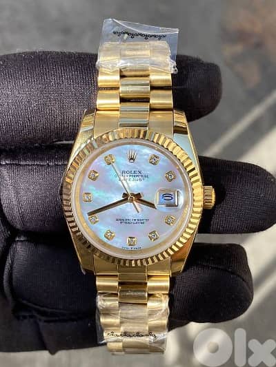 Rolex Datejust 36mm Gold mother of pearl