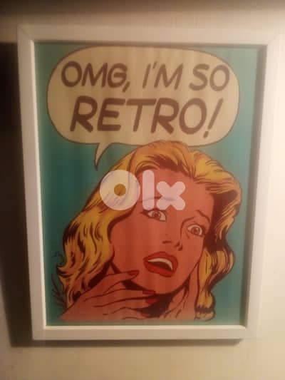 OMG i m so retro picture and frame 29*23 cm