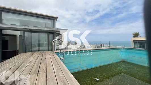 L12205-Duplex with Rooftop Terrace & Pool for Sale in Achrafieh