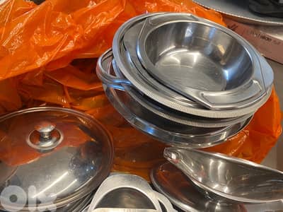 stainless plates set