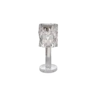 Amorphous Table Lamp in Transparent Amber and Grey